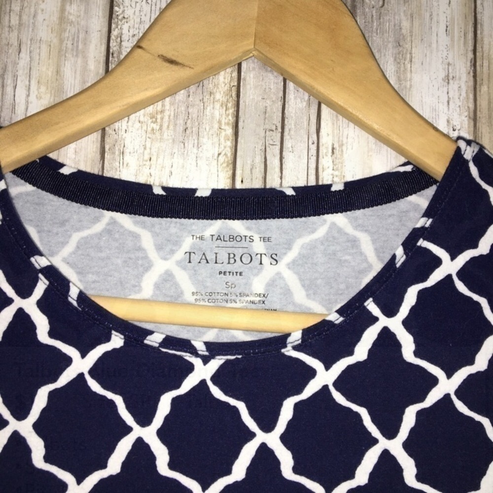 Talbots Blue Diamond Tee - Picture 3 of 3